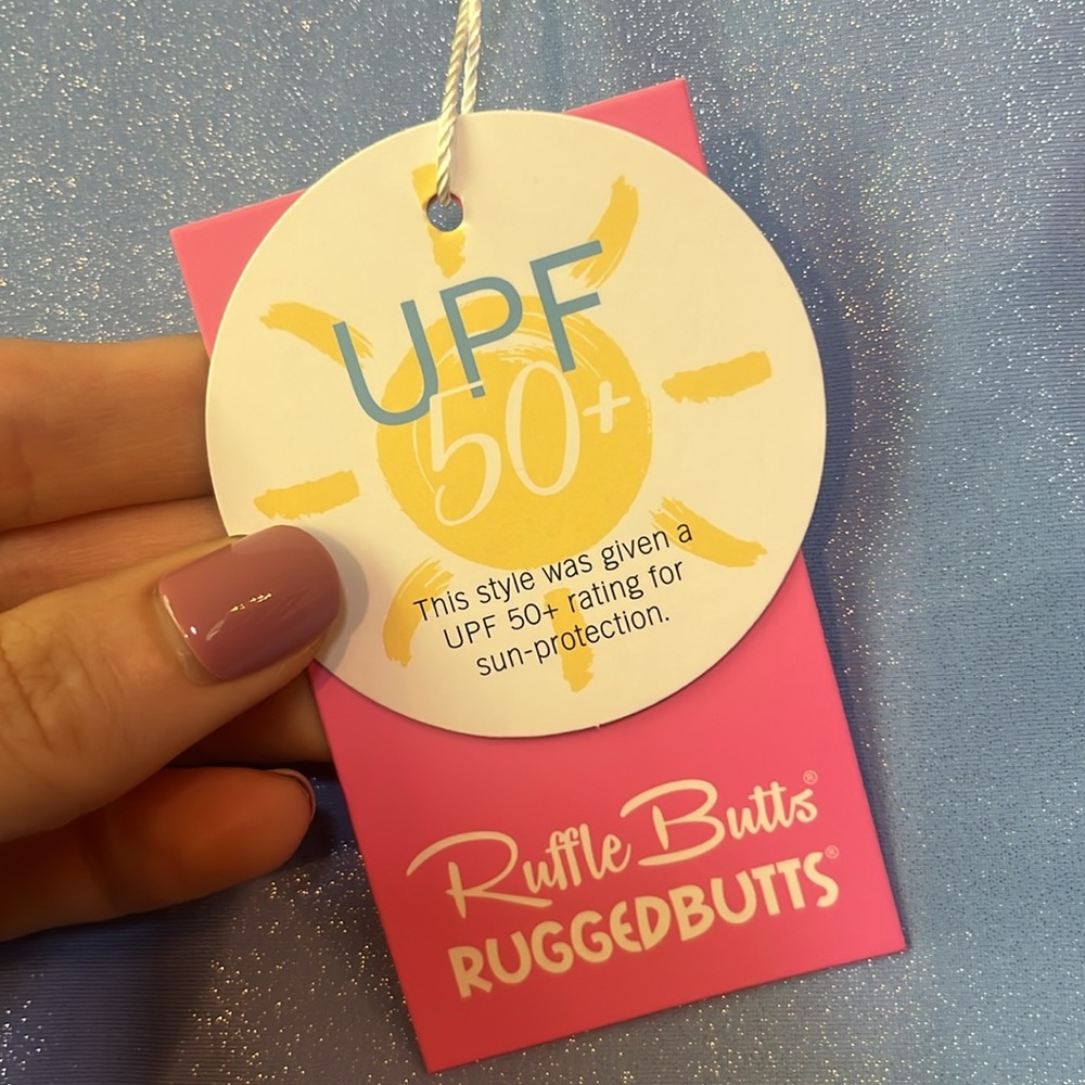 Ruffle Butts GIRLS' PRINCESS SEAM RUFFLE RASH GUARD - Picture 5 of 12